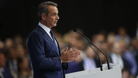 Ο Κυριάκος Μητσοτάκης στη ΔΕΘ