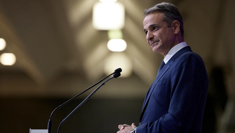 Ο Κυριάκος Μητσοτάκης στη ΔΕΘ