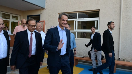 Ο Κυριάκος Μητσοτάκης στον φετινό αγιασμό