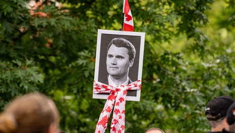 Διαμαρτυρία για τη δολοφονία Τσάρλι Κερκ