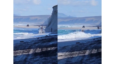 Το ασθενοφόρο σε παραλία της Ρωσίας
