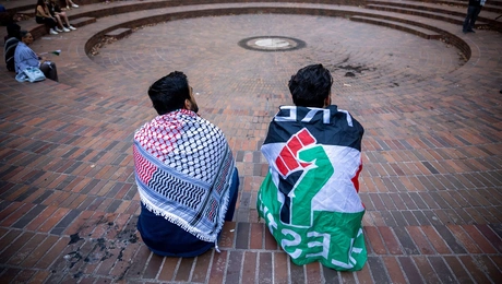 Διαδηλωτές υπέρ της Παλαιστίνης