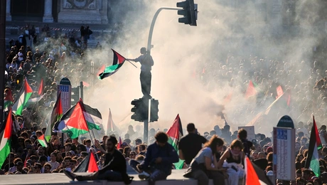 διαδηλωση ρωμη ιταλια παλαιστινη