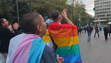 Συμμετέχοντες του Trans Pride στο Σύνταγμα
