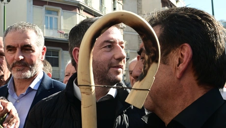 Ο Νίκος Ανδρουλάκης στη συγκέντρωση των αγροτών