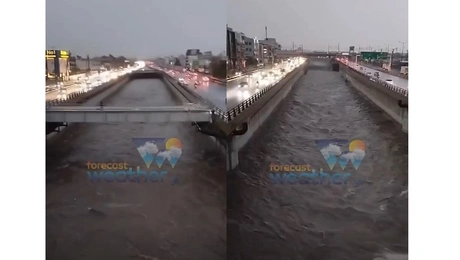 Ο Κηφισός πλημμυρισμένος