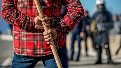 Αγρότης στο μπλόκο του Ρίου - Αντιρρίου