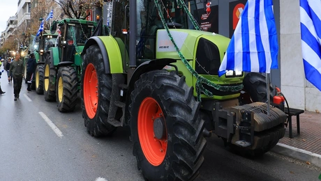 Αγρότες τρακτέρ