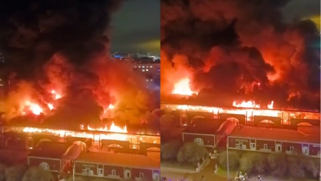 Φωτιά στην αγορά της Αγίας Πετρούπολης