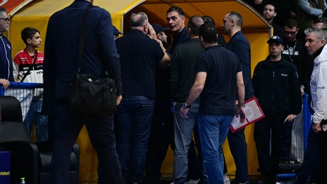 Ο Γιώργος Μπαρτζώκας στο παιχνίδι με το Περιστέρι