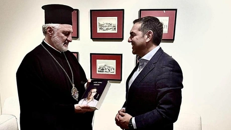 Ο Αλέξης Τσίπρας με τον Αρχιεπίσκοπο Ελπιδοφόρο