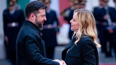 Βολοντιμίρ Ζελένσκι και Τζόρτζια Μελόνι