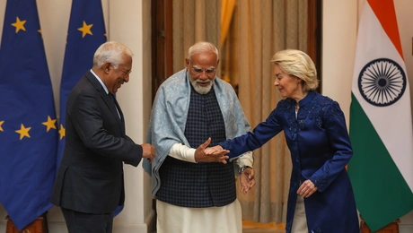 Αντόνιο Κόστα - Ναρέντρα Μόντι και Ούρσουλα φον ντερ Λάιεν