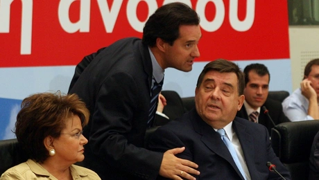 Ο Γιώργος Καρατζαφέρης με τον Άδωνι Γεωργιάδη