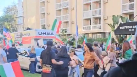 Φορτηγό σε διαδήλωση στο Λος Άντζελες