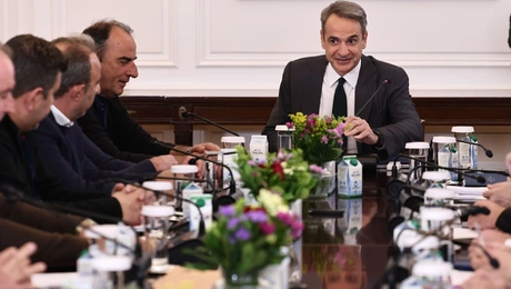 Συνάντηση του Κυριάκου Μητσοτάκη με τους αγρότες 