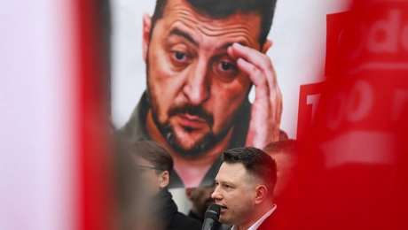 Από συγκέντρωση κατά του Ζελένσκι στην Πολωνία