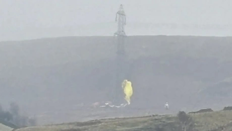 Εικόνα από το σημείο της πτώσης αεροσκάφους