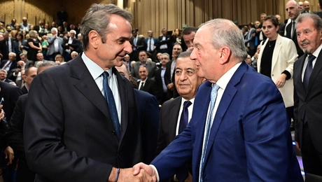 Κυριάκος Μητσοτάκης και Κώστας Καραμανλής