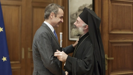 Συνάντηση Κυριάκου Μητσοτάκη με Αρχιεπίσκοπο Μακάριο