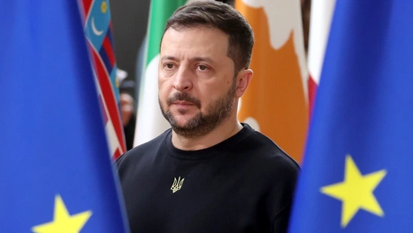 Ο Πρόεδρος της Ουκρανίας Βολοντίμιρ Ζελένσκι στη σύνοδο κορυφής του Ευρωπαϊκού Συμβουλίου στις Βρυξέλλες