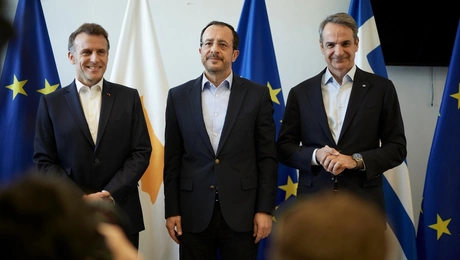 Μητσοτάκης - Μακρόν - Χριστοδουλίδης