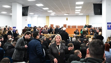 Η αίθουσα της δίκης για τα Τέμπη