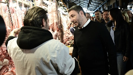 Ο Νίκος Ανδρουλάκης στη Βαρβάκειο