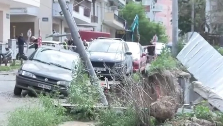 Καθίζηση σε δρόμο της Θεσσαλονίκης