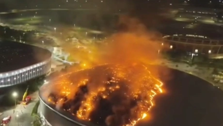 Φωτιά στο Ολυμπιακό ποδηλατοδρόμιο του Ρίο ντε Τζανέιρο