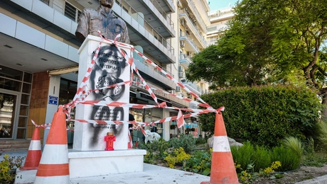 Βανδαλισμός στην προτομή του Γιώργου Λυγγερίδη στη Θεσσαλονίκη