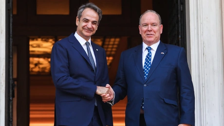 Συνάντηση Κυριάκου Μητσοτάκη με τον πρίγκιπα Αλβέρτο του Μονακό