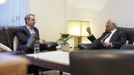 Συνάντηση Κυριάκου Μητσοτάκη και Αντόνιο Κόστα