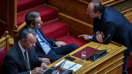 Κυριάκος Μητσοτάκης και Μακάριος Λαζαρίδης