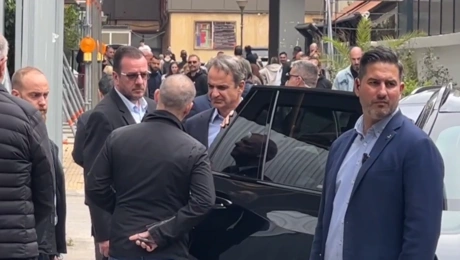 Ο Κυριάκος Μητσοτάκης στον Ευαγγελισμό