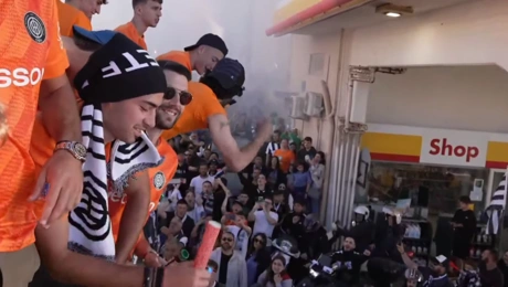 Η φιέστα για την κατάκτηση του Κυπέλλου από τον ΟΦΗ