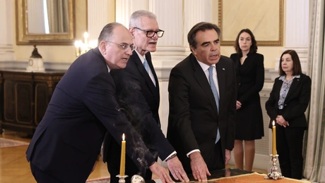 Μαργαρίτης Σχοινάς, Μακάριος Λαζαρίδης και Ευάγγελος Τουρνάς 