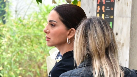  Η Σταματίνα Τσιμτσιλή κατά την επίσκεψη στον Ευαγγελισμό