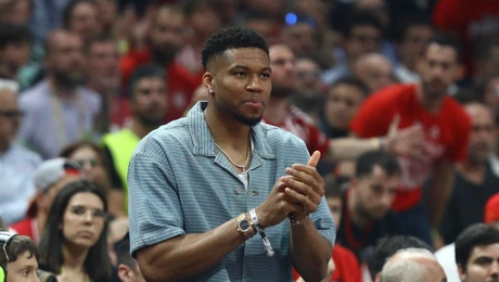 Ο Γιάννης Αντετοκούνμπο στον τελικό του Final Four στην Αθήνα