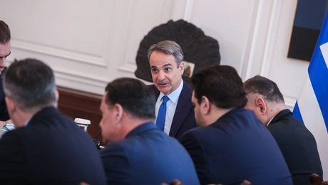 Ο Κυριάκος Μητσοτάκης σε Υπουργικό Συμβούλιο