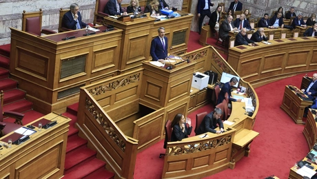Ο Κυριάκος Μητσοτάκης στη Βουλή