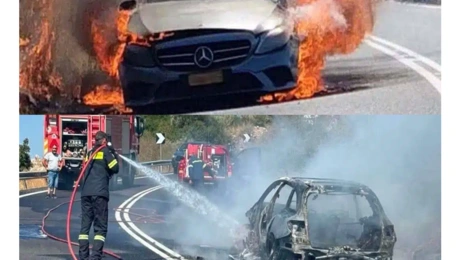 Η φωτιά στο ταξί στην Αργολίδα