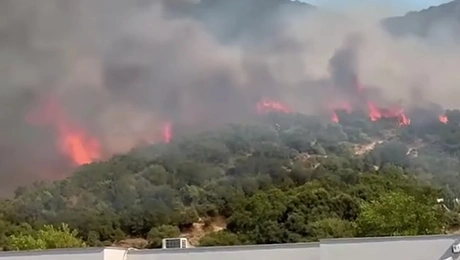 Φωτιά στο Κοκκινόχωμα Καβάλας