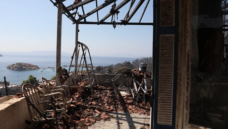 Κτίριο που καταστράφηκε από τη φωτιά