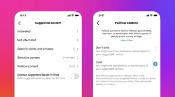 Πολιτική τέλος από λογαριασμούς που δεν ακολουθείτε σε Instagram και Threads.