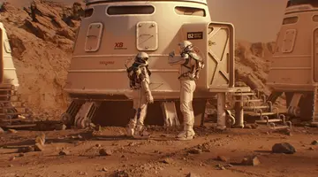 Δύο αστροναύτες στον ερευνητικό σταθμό στον Άρη.