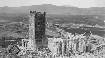 Ο Φραγκικός Πύργος στην Ακρόπολη