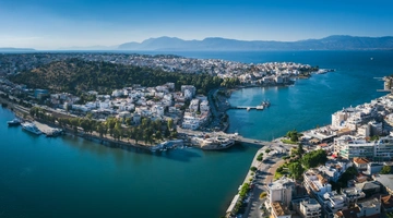 Εναέρια λήψη από τη Χαλκίδα στην Εύβοια