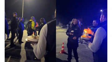 γενέθλια έκπληξη στην αστυνομικό αγρότεσ εξοχή