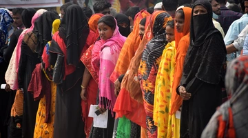 Ψηφοφόροι σε εκλογές στην Ινδία